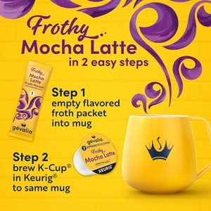 เกวาเลีย โฟร์ธี 2-สเต็ป มอคค่า ลาเต้ เอสเพรสโซ่ กาแฟแบบแคปซูล K-Cup และชุดแพ็คเก็ตทำฟองนม (แพ็ค 36 ชิ้น, 6 กล่อง กล่องละ 6 แคปซูลพร้อมแพ็คเก็ต) - Product Image 2