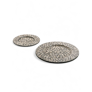 Assiette de présentation en nacre grise naturelle moderne pour une table à manger élégante Fabriquée au Vietnam - Product Image 3