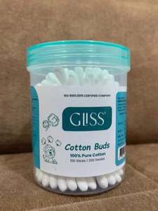 Vente en gros de 100 bâtonnets de coton en bambou de haute qualité, doux, à double tête, avec logo personnalisable, Q-tips par l'exportateur - Product Image 3
