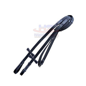 Rênes de cheval en cuir à poignée en caoutchouc, taille et couleur personnalisées, Style tendance - Product Image 2