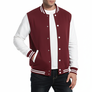 Chaqueta universitaria de bombardero Formal de alta calidad, Mangas de lana de primavera, logotipo frontal, letras de béisbol para hombres y mujeres - Product Image 3