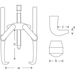 Stahlwille Universal Gear <b>Puller</b> with Swivelling Trigger Hooks - Product Image 2