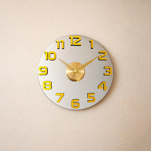3D Circular <b>Wall</b> <b>Clock</b> 40cm Digital Mirror Living Room <b>Decoration</b> - Assorted Colors - Product Image 1