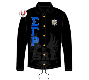 Sigma แกมมา Rho เสื้อโค้ชของผู้ชายเสื้อแจ็กเก็ตเสื้อโค้ชเสื้อแจ็กเก็ตกันลมเสื้อโค้ทขนาดพลัสไซส์ - Product Image 3