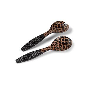 Cuchara de servidor de ensalada de cuerno de búfalo ecológica, accesorios de cocina, vajilla, precio bajo para restaurantes, gran calidad - Product Image 1