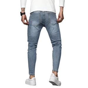 2024 pantalones vaqueros para hombre de alta calidad, pantalones vaqueros transpirables ajustados de bajo precio para hombre, pantalones vaqueros ajustados fabricados en Pakistán para hombre - Product Image 2