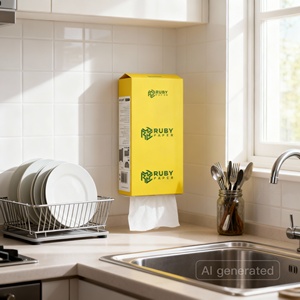 Boîte à mouchoirs à tirage par le bas en promotion pour la maison et le bureau, papier vierge en pâte de bois, vente en gros OEM - Product Image 3