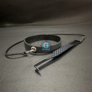 Pinces à cils antistatiques avec bracelet flexible pour extensions de cils, pointes en acier inoxydable de précision - Product Image 1