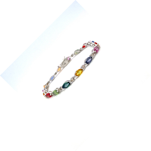 Cadena y Pulsera de Tenis con Diamantes y Zafiros Naturales, Joyería de Piedras Preciosas, Regalo de Moda para Mujer, Plata de Ley 925 - Product Image 3