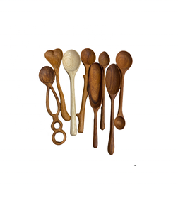 High Quality 17cm Bamboo Soup Spoons Flatware Spoon Kitchenware Tableware for Coffee & Food <b>Party</b> Wedding Craft Gift <b>Set</b> - Product Image 5