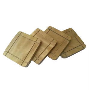 Posavasos de nogal Posavasos de madera natural a granel Posavasos cuadrados redondos de nogal y bambú personalizados Ideales por Artesanías de media luna - Product Image 3