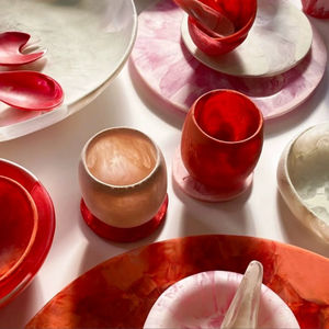 Bol et plat de service en résine très vendus - Passe au lave-vaisselle, design moderne européen personnalisable pour la maison et les fêtes - Product Image 1