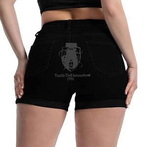 Shorts en jean pour femmes de qualité supérieure, style décontracté, uni, légers, fabriqués en usine. - Product Image 2