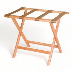 Portaequipajes de madera de grado hotelero con correas fuertes y acabado suave que ofrece un aspecto elegante y un soporte fiable - Product Image 2
