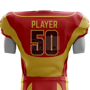 Uniforme de Fútbol Americano de Última Moda y Mejor Calidad, Diseño Reciente con Mangas Cortas, Transpirable, Absorbente de Humedad, 100% Poliéster - Product Image 3