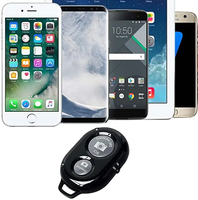 Tombol kamera pelepasan rol eksternal, tombol ab kontrol swafoto kamera nirkabel gigi biru shutter ponsel remote untuk ponsel dan android