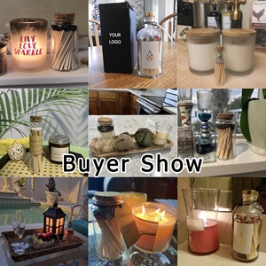 Bán buôn số lượng lớn tùy chỉnh phù hợp với chai thủy tinh cho nến cá nhân thiết kế trang trí nội thất dài phù hợp với màu trong một lọ thủy tinh - Product Image 6