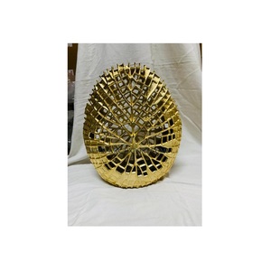 Haute qualité grande taille plaqué or métal laiton fleur Vases Antique Design Table fleur Vase pour la fête de mariage décoration Vases - Product Image 3