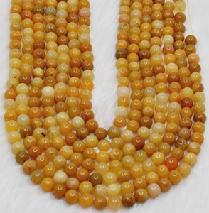 Perles en pierre naturelle givrée, jade jaune vieilli, aventurine, agate, 10mm/6mm, pour la création de bracelets, colliers, boucles d'oreilles et accessoires de bijoux DIY - Product Image 3