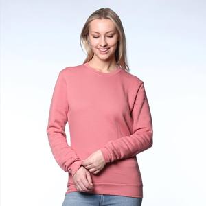Sweat-shirt à manches longues pour femmes 100% Tissu polaire en coton Saison d'hiver Couleur unie - Product Image 4