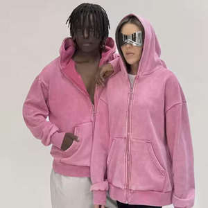 Sweats à capuche Fabricant de sweats personnalisés 100% coton imprimé Dtg Boxy Fit Zipper Sweats à capuche personnalisés pour hommes - Product Image 6