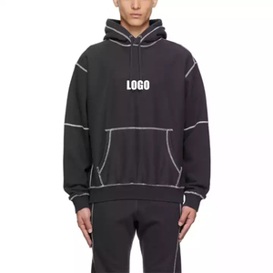 OEM Personnalisé 100% Coton Lavage À L'acide Hoodies Hiver Français Polaire Brodé À Capuche Solide Impression Nouvelle Arrivée 3XL-Vente En Gros Disponible - Product Image 5