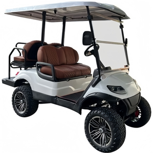 Carrito de Golf de 2, 4, 6 y 8 Plazas con Suspensión Independiente, Negro y Azul, Venta Directa de Fábrica, Carrito de Golf a Gasolina, Carrito de Golf Usado - Product Image 1