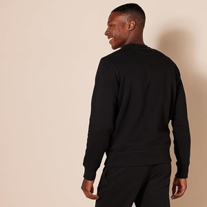 Comfortable for <b>Men's</b> Loose Fit Solid Colour Round Neck <b>Sweatshirt</b> With Long Sleeves Custom Factory Print Fabric Pullovers - Product Image 6
