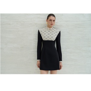 Vestido NACII MINI de Manga Larga, Superventas, Informal, Tejido de Rayón y Elastano, Antiarrugas, Ecológico, con Encaje de Cristal - Product Image 5