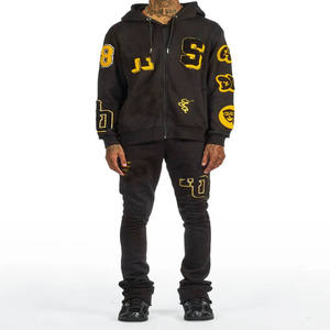 Ensemble de survêtement slim pour homme, tenue de sport athlétique, tenue d'entraînement confortable pour la salle de sport, la course à pied et le quotidien - Product Image 3