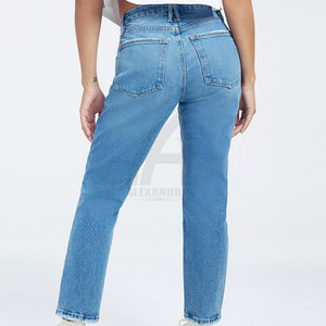 Pantalones Vaqueros Casuales Lavados de Alta Calidad para Mujer, Color Sólido, Más Vendidos, Precio Económico, Pantalones Vaqueros para Hombre Adulto - Product Image 2