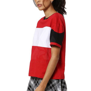 T-shirt décontracté pour femme, été, respirant, écologique, séchage rapide, nouveau style 2025, col rond, manches courtes, 100% coton - Product Image 3