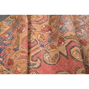 Rug, 4.1x7.3 ft Turkish Rug, <b>Red</b> Floral Rug <b>Wool</b> - Product Image 5