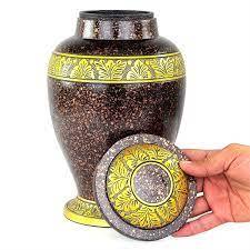 Recién llegado, urna de cremación Heaven hecha de aluminio con urna funeraria grabada a mano, urnas de cremación de Metal para exportador de cenizas - Product Image 5