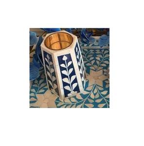 Est piece-portavelas con incrustaciones de hueso, accesorio decorativo para el hogar al mejor precio - Product Image 2