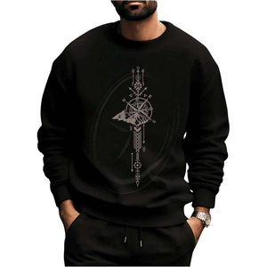 High Quality Sweatshirts for Men Graphic Print Crew Neck <b>Thermal</b> Oversized <b>Long</b> <b>Sleeve</b> Casual Pullover <b>Tops</b> - Product Image 3
