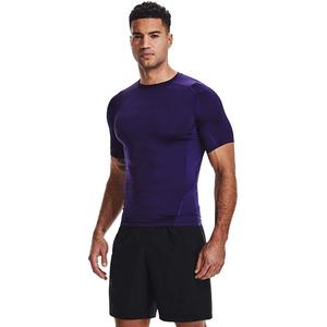 Chemises de compression à manches courtes Heat Gear pour hommes, sportives, unies, teintées, à séchage rapide, respirantes, sous-vêtements de sport, entraînement athlétique - Product Image 1