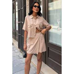 ชุดเสื้อเชิ้ต กางเกงขาสั้น กระโปรง รุ่น 10162 คอลเลคชั่นผ้าวิสโคสลินิน - Product Image 4