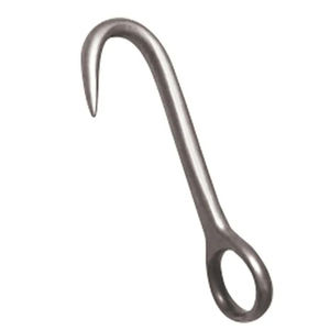 Gancho de ojo Romo obstétrico de acero inoxidable de alta calidad, instrumento de ojo, procedimientos quirúrgicos veterinarios, gancho de ojo - Product Image 1