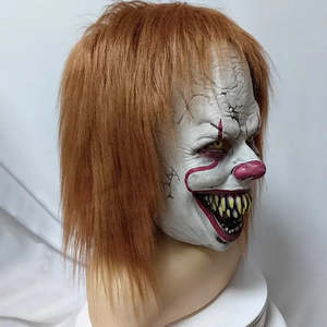 Masque de Clown d'Halloween inspiré de Pennywise, en latex, accessoire de fête pour les fournitures de fête - Product Image 6