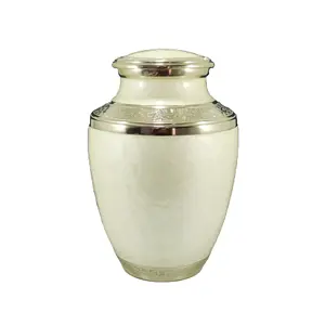 Cremation Urns For Ashes Urns White Meena Printed Customize High Quality Funeral Supplies Best Price