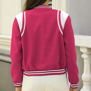 Customized logo Cropped Varsity <b>Jackets</b> <b>Women</b> Custom <b>Women's</b> Varsity <b>Jacket</b> <b>Corduroy</b> Sheep Skin Windproof Breathable Top Selling - Product Image 6