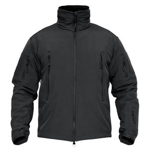 Veste Softshell imperméable coupe-vent d'hiver pour la randonnée en plein air, unisexe, course à pied, cyclisme, camping, légère, respirante, doublée de laine - Product Image 4