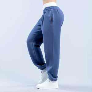 Pantalons de survêtement skinny d'hiver pour femmes pour Fitness pantalons de survêtement respirants impression de Logo personnalisé solide 100% coton - Product Image 2