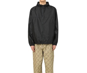 Chaqueta Cortavientos Impermeable de Nailon Negra Personalizada con Logotipo para Exteriores para Hombre - Product Image 2