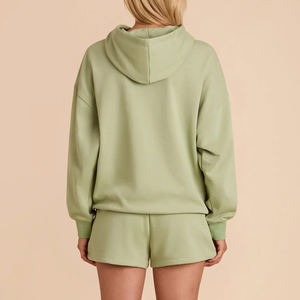 Nuevo estilo, ropa informal, sudaderas con capucha para mujer, conjunto de pantalones cortos, Etiqueta Privada, ligero, alta calidad, venta al por mayor, conjunto de pantalones cortos con capucha para mujer - Product Image 5