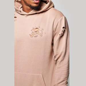 Sweat à capuche oversize en coton ciré délavé pour homme, personnalisé, à épaules tombantes, pull lourd numérique pour l'hiver, personnalisé - Product Image 3