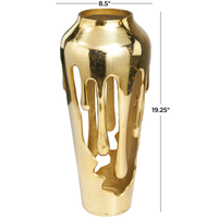 Vase à fleurs de table en fer forgé fait main, finition dorée, résistant à la rouille, vase décoratif pour la décoration de la maison, les mariages et les fêtes, à prix avantageux