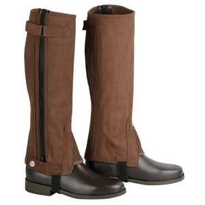 Demi-gambières en cuir véritable faciles à enfiler et à retirer pour l'équitation, enfants/enfants - Adhérence forte, gambières western de qualité supérieure - Product Image 5