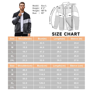 Chaqueta de ropa deportiva ligera ajustada para hombre, chaqueta de bombardero informal, cortavientos a prueba de viento - Product Image 5